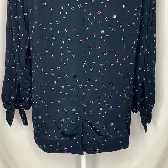 & Other Stories Navy Geometric Print Lightweight Viscose Blazer Size 8 - Picture 4 of 16